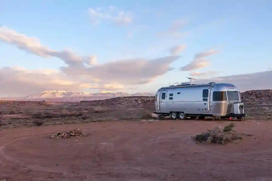 Beautiful RV on the road